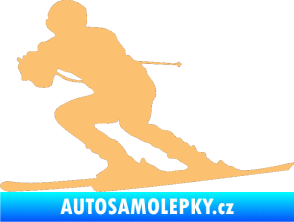 Samolepka Lyžař 017 levá béžová