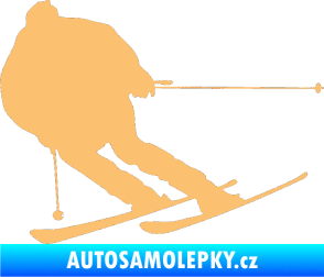 Samolepka Lyžař 019 levá béžová