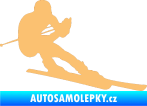 Samolepka Lyžař 022 pravá béžová