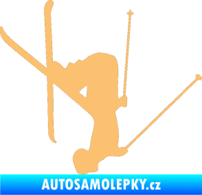 Samolepka Lyžař 023 pravá béžová