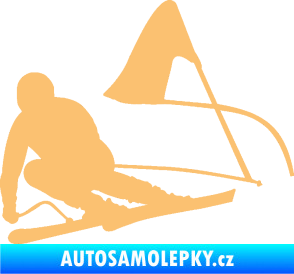 Samolepka Lyžař 025 levá béžová