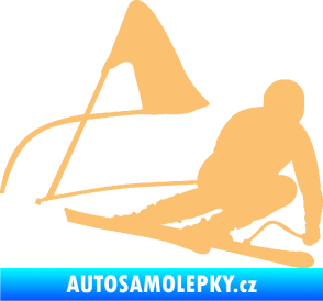 Samolepka Lyžař 025 pravá béžová