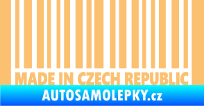Samolepka Made in Czech republic čárový kód béžová