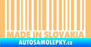 Samolepka Made in Slovakia čárový kód béžová