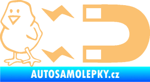 Samolepka Magnet na ptáky levá béžová