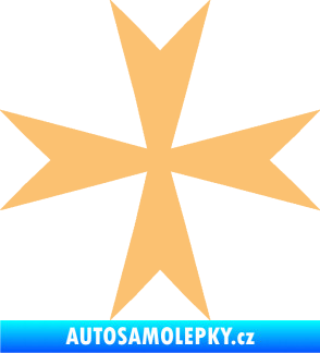Samolepka Maltézský kříž 002 béžová