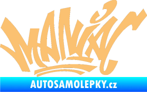 Samolepka Maniac - graffiti béžová