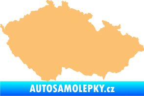 Samolepka Mapa České republiky 001  béžová