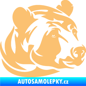 Samolepka Medvěd 007 pravá hlava béžová