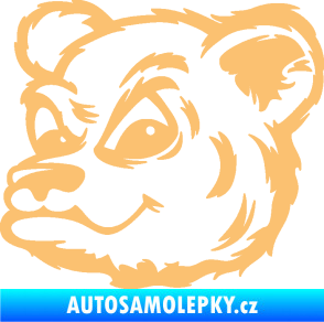 Samolepka Medvěd 011 levá hlava béžová