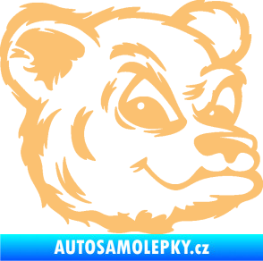 Samolepka Medvěd 011 pravá hlava béžová