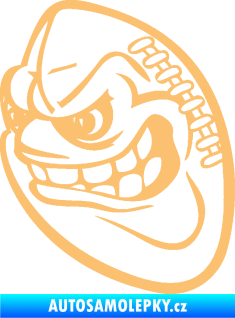 Samolepka Míč na americký fotbal 001 levá s obličejem béžová