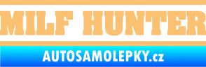 Samolepka Milf hunter nápis béžová