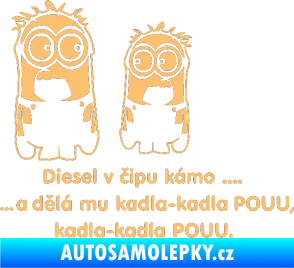 Samolepka Mimoňi béžová