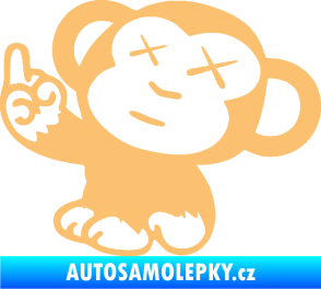 Samolepka Monkey Fuck Off JDM levá béžová
