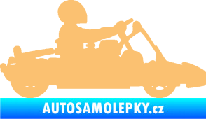 Samolepka Motokára 001 pravá béžová
