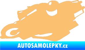 Samolepka Motorka 007 levá silniční motorky béžová