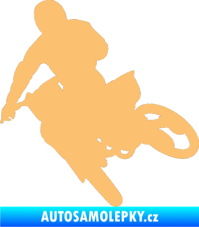 Samolepka Motorka 025 levá motokros béžová