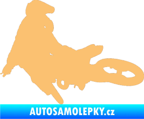 Samolepka Motorka 028 levá motokros béžová