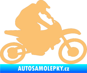Samolepka Motorka 031 pravá motokros béžová