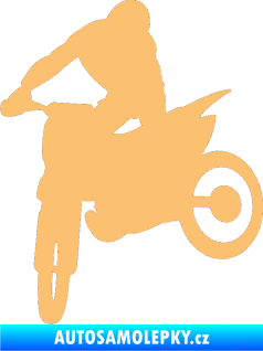 Samolepka Motorka 037 levá motokros béžová