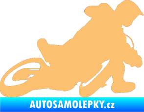 Samolepka Motorka 039 pravá motokros béžová