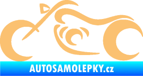 Samolepka Motorka 057 levá obrys béžová
