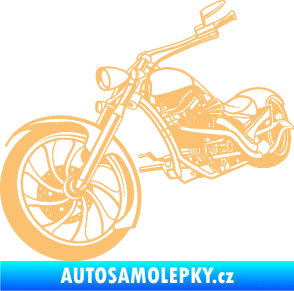 Samolepka Motorka chopper 002 levá béžová