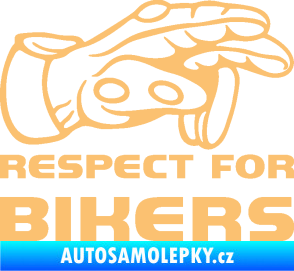 Samolepka Motorkář 014 pravá respect for bikers béžová