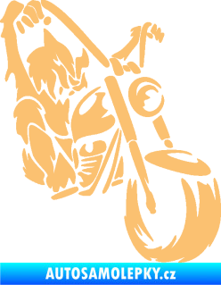 Samolepka Motorkář 015 pravá harley béžová