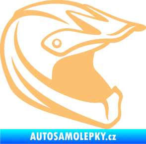 Samolepka Motorkářská helma 001 pravá béžová