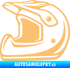 Samolepka Motorkářská helma 002 levá béžová