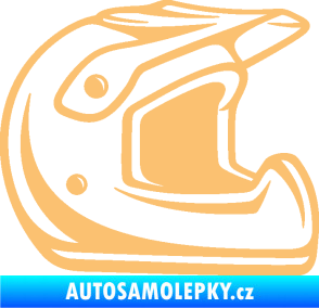 Samolepka Motorkářská helma 002 pravá béžová