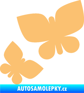 Samolepka Motýlci 001 levá béžová