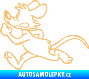 Samolepka Myš 001 levá sprintuje béžová
