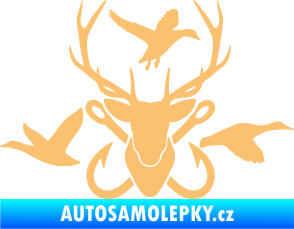 Samolepka Myslivost 005 pravá béžová
