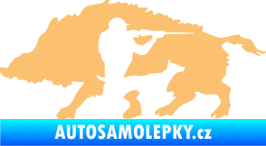 Samolepka Myslivost 006 levá divoké prase béžová
