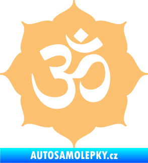 Samolepka Náboženský symbol Hinduismus Óm 002 béžová