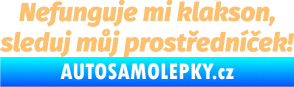 Samolepka Nefunguje mi klakson béžová