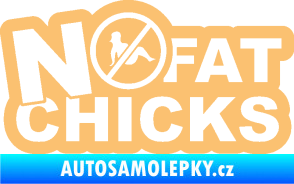 Samolepka No fat chicks 002 béžová