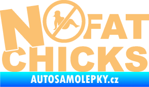Samolepka No fat chicks 003 béžová