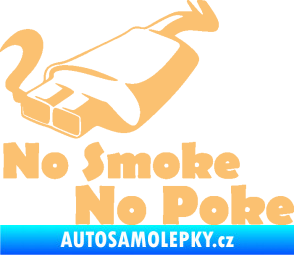Samolepka No smoke no poke béžová