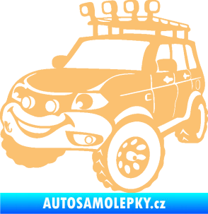 Samolepka Off Road 005 levá veselé autíčko béžová