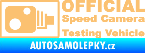 Samolepka Official Speed Camera Testing Vehicle béžová