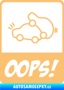 Samolepka Oops love cars 002 béžová