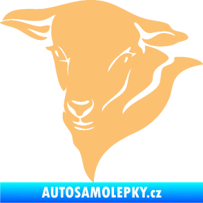 Samolepka Ovce 001 levá hlava béžová