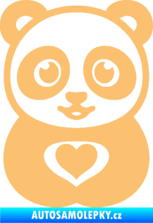 Samolepka Panda 008 roztomilá béžová