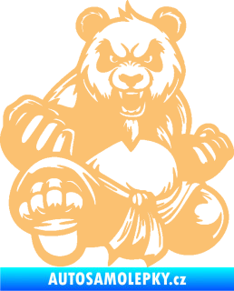 Samolepka Panda 012 levá Kung Fu bojovník béžová