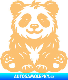 Samolepka Panda 013 pravá spokojená béžová
