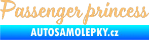 Samolepka Passenger Princess 001 nápis béžová